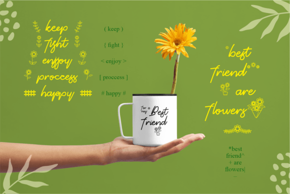 Sunflowers Font Poster 5