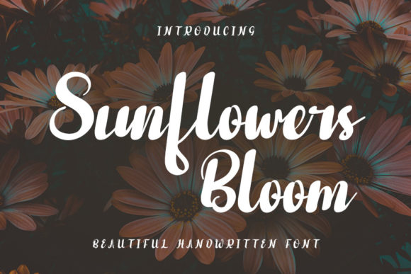 Sunflowers Bloom Font Poster 1