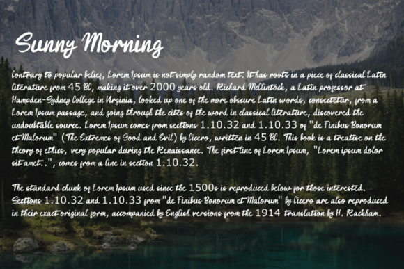 Sunny Morning Font Poster 3