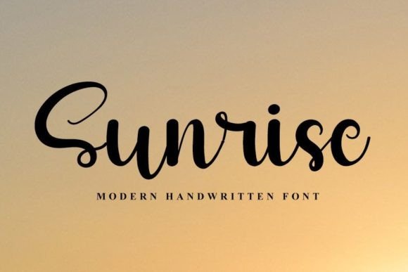 Sunrise Font Poster 1