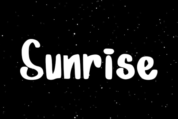 Sunrise Font Poster 2