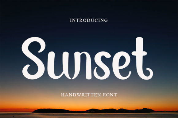 Sunset Font Poster 1