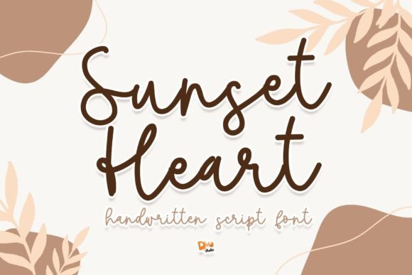Sunset Heart Font Poster 1
