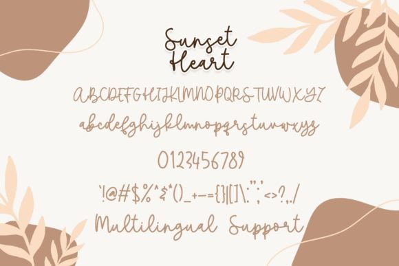 Sunset Heart Font Poster 5