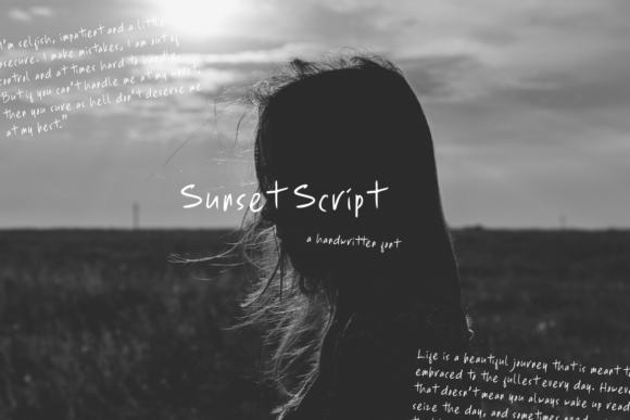 Sunset Script Font Poster 6