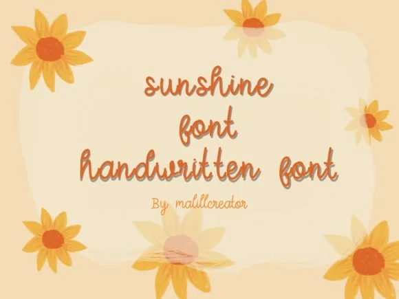 Sunshine Font Sunshine Font Poster 1