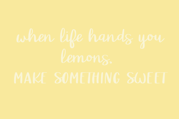 Sunshine and Lemons Font Poster 7