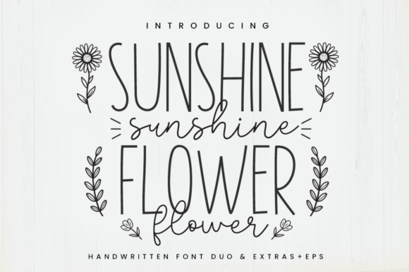 Sunshine Flower Font Poster 1