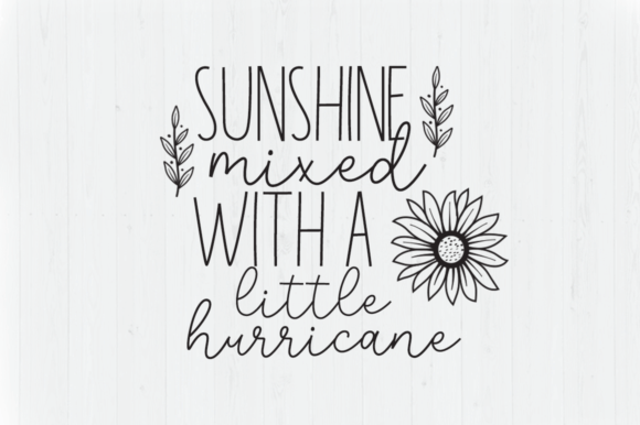 Sunshine Flower Font Poster 12