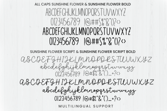 Sunshine Flower Font Poster 3