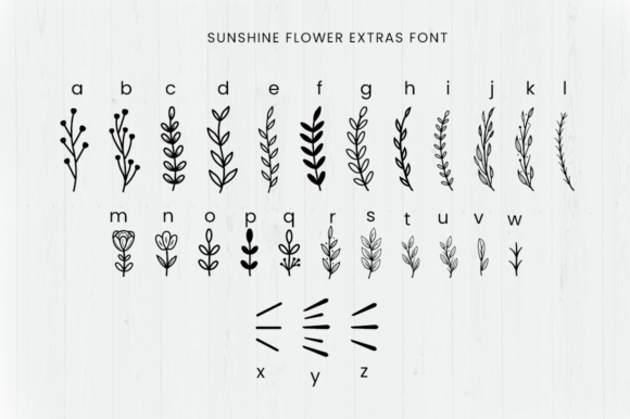 Sunshine Flower Font Poster 5