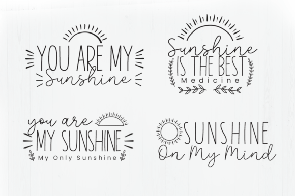 Sunshine Flower Font Poster 7