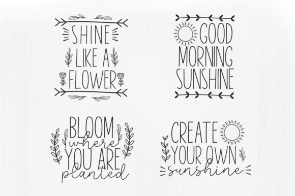 Sunshine Flower Font Poster 8