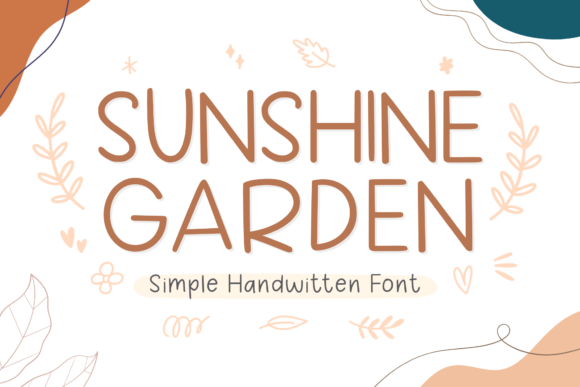 Sunshine Garden Font Sunshine Garden Font Poster 1