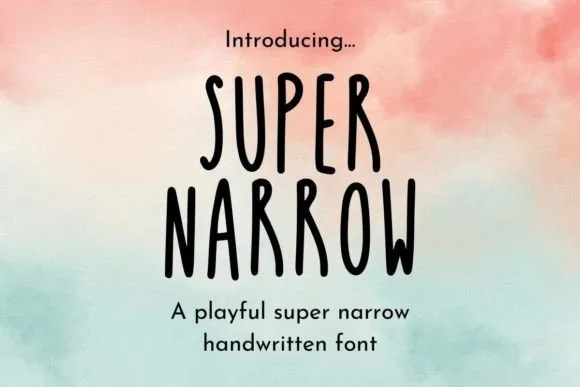Super Narrow Font Super Narrow Font Poster 1