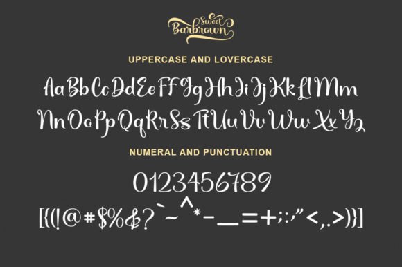 Sweet Barbrown Font Poster 12