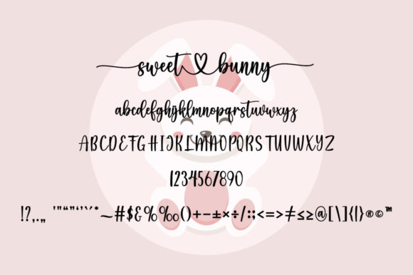 Sweet Bunny Font Poster 5