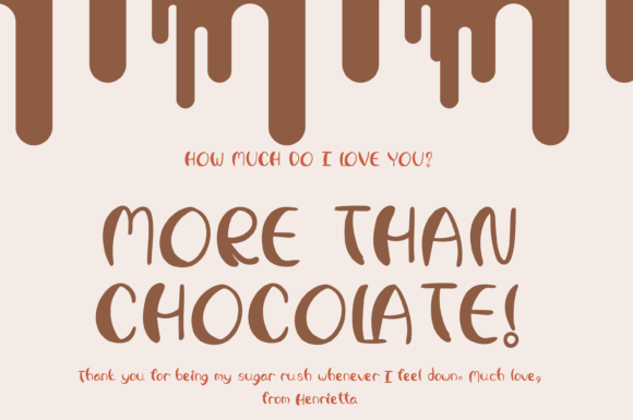 Sweet Chocolate Font Poster 4