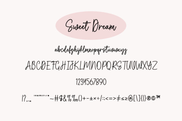 Sweet Dream Font Poster 5