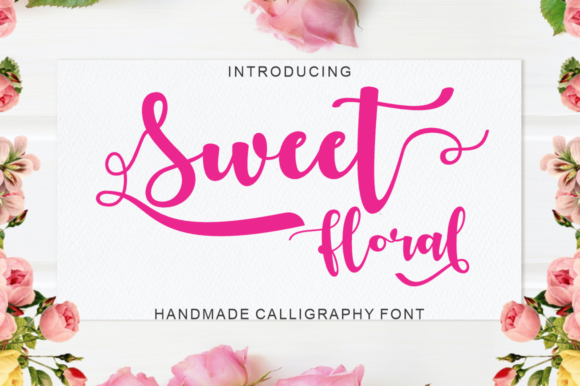 Sweet Floral Font Poster 1