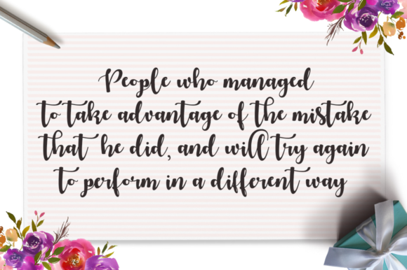 Sweet Floral Font Poster 3