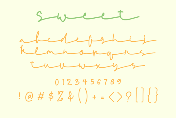 Sweet Lovely Rainbow Font Poster 2