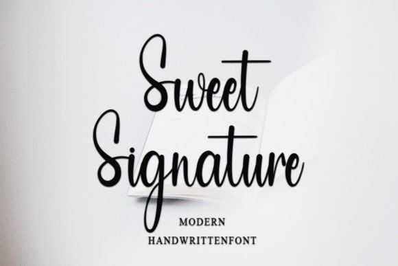 Sweet Signature Font Poster 1