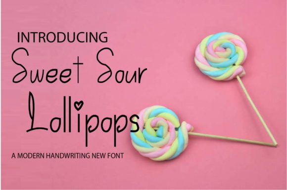 Sweet Sour Lollipops Font Poster 1
