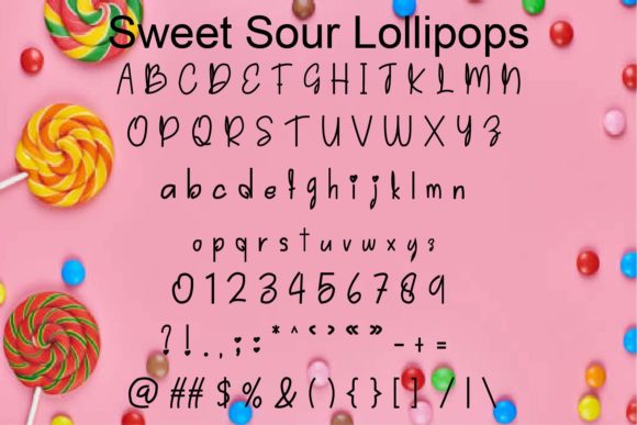 Sweet Sour Lollipops Font Poster 5