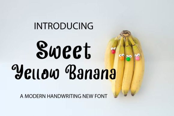 Sweet Yellow Banana Font Poster 1