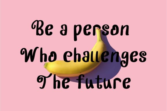 Sweet Yellow Banana Font Poster 3