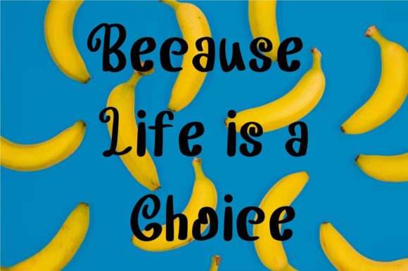 Sweet Yellow Banana Font Poster 4