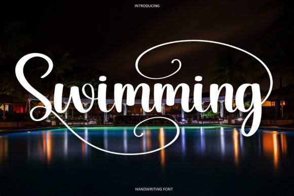 Swimming Font Poster 1