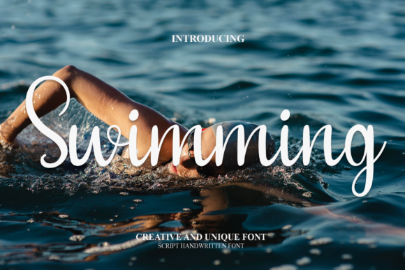 Swimming Font Poster 1