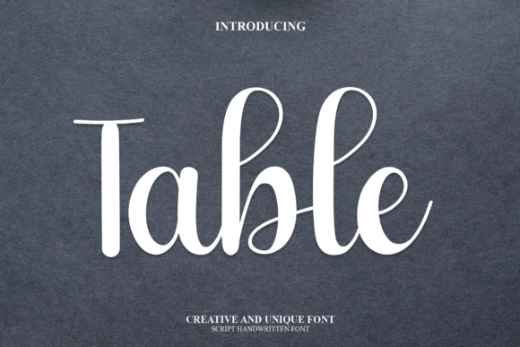 Table Font Poster 1
