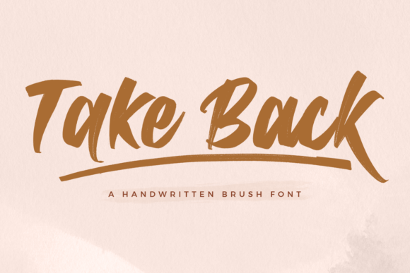 Take Back Font Poster 1