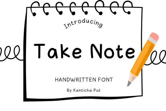 Take Note Font Poster 1