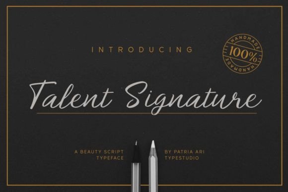 Talent Signature Font