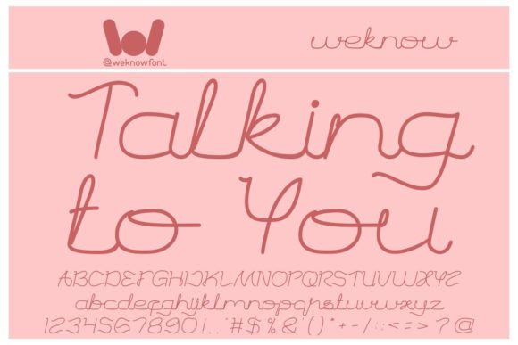 Talking to You Font