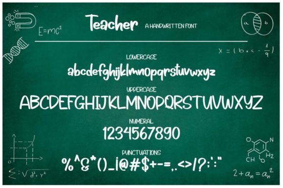 Teacher Font Poster 7