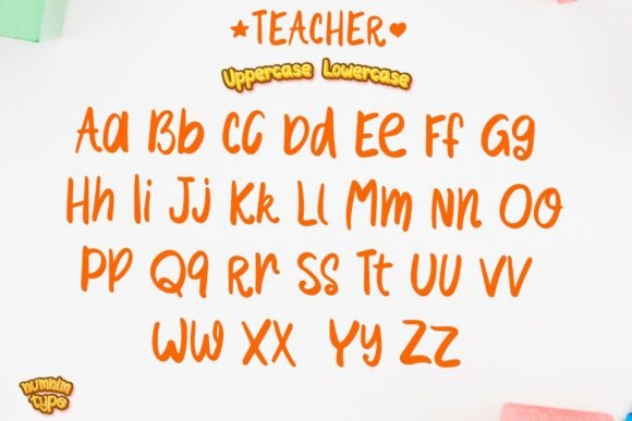 Teacher Font Poster 7