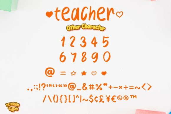 Teacher Font Poster 8