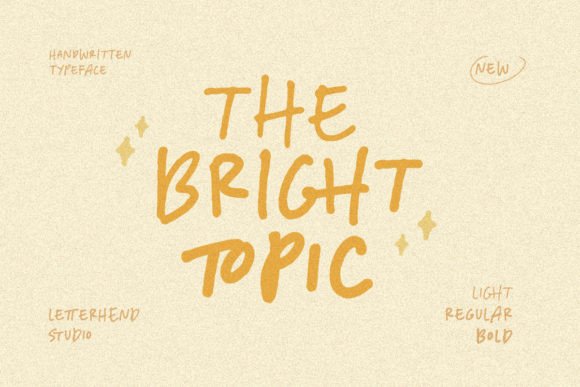 The Bright Topic Font Poster 1