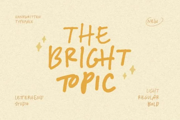 The Bright Topic Font Poster 1