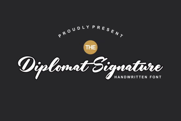 The Diplomat Signature Font Poster 1