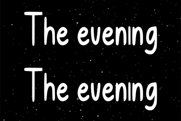 The Evening Font Poster 2