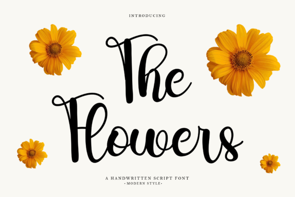 The Flowers Font Poster 1