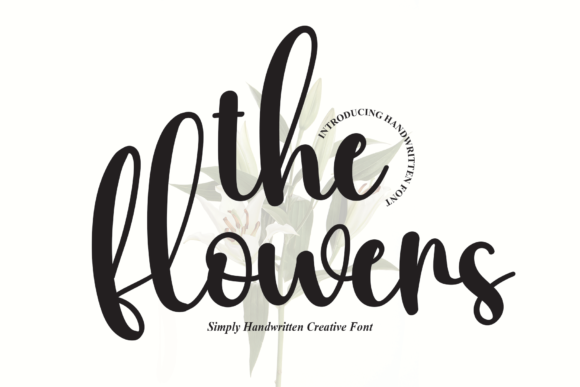 The Flowers Font Poster 1