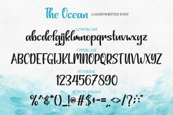 The Ocean Font Poster 7