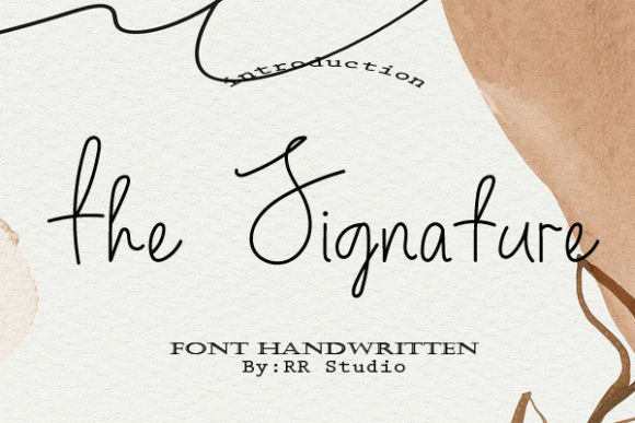 The Signature Font